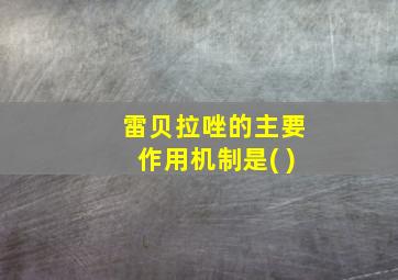 雷贝拉唑的主要作用机制是( )